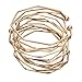 YISSION 4 Pack Fashion Simple Bracelet Bangle Three-Dimensional Irregular Bracelet Stretch Bracelets Open Cuffs for Women (Gold)