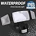 Amico 3500LM LED Security Lights, 40W Super Bright Outdoor Motion Sensor Light, 5000K, IP65 Waterproof, 3 Adjustable Heads & ETL Certified Motion Activated Flood Light for Entryways, Yard