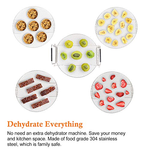 Food Dehydrator Stand Racks for Air Fryer, Pressure Cooker, Oven and Ninja Foodi 6.5 & 8 qt, Food Grade Stainless Steel Drying Rack Stacker Trays