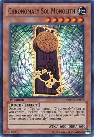 Yu-Gi-Oh! - Chronomaly Sol Monolith (NUMH-EN004) - Number Hunters - 1st Edition - Super Rare