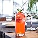 Kollea Stainless Steel Drinking Straws, Set of 6 with Cleaning Brush, Reusable Non-Toxic Eco Friendly Straws for Juice Smoothies