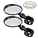 TAGVO Bike Mirror, Bicycle Cycling Rear View Safe Mirrors, Adjustable Rotatable Handlebars Mounted Plastic Convex Mirror for Mountain Road Bikes