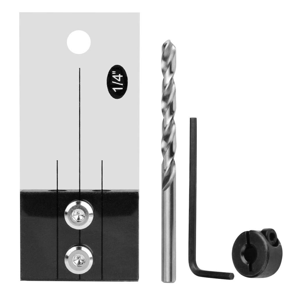 Locator Woodworking Tool, Step Drill Bit Set Pocket Hole Jig Locator Woodworking Tool for Dowel Hole Drilling Guide Suitable for Joints Wood Boards
