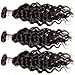 Beauty Forever Hair Brazilian Natural Wave Virgin Hair Weave 3 Bundles 100% Unprocessed Human Hair Extensions Natural Color 95-100g/pc