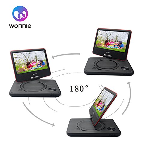 image for WONNIE 7.5 Inch Portable DVD Player for Car with 4 Hour Rechargeable B