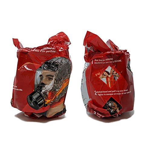 FireMask RPD60 with Firegloves - Escape a Fire Safely - Emergency Respiratory Protective Device Against Smoke, Carbon Monoxide and Toxic Fumes