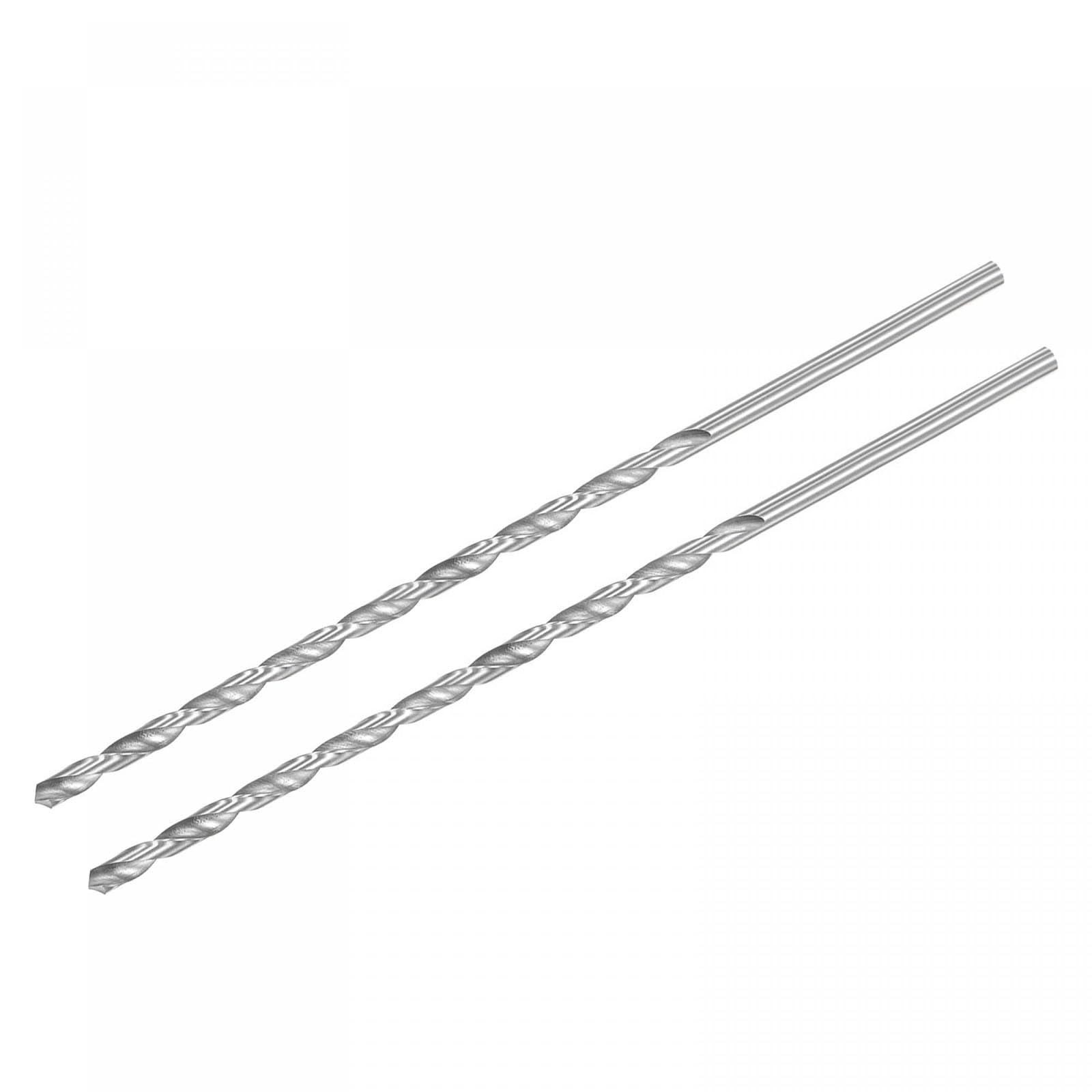 TA-VIGOR 2Pcs 7.5mm Extra Long Twist Drill Bits, 300mm Length High-Speed Steel HSS Straight Shank Spiral Drill Bits for Wood Metal Aluminum Plastic