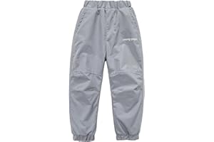 AIMISYOU Boys Ski Snow Trousers Fleece Lined Winter Outdoor Cargo Pants Waterproof Hiking