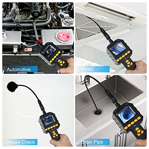 Borescope Inspection Camera, Dericam Endoscope Camera with Record Video and Take Photo, IP67 Waterproof Industrial Endoscope Batteries Included