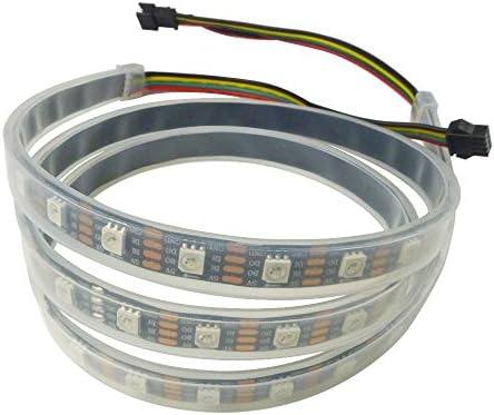 colorfulpearl 1 Meter 60 Pixels 60leds/m WS2813 Addressable 5050 RGB LED Strip Light Dual Signal Wires 5V,Black PCB,Waterproof IP67