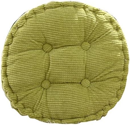 XJPP 40*40cm Round Corduroy Chair Cushion Seat Pad Mat for Home Office Floor Sofa (Green)
