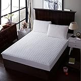 Queen Mattress Protector, Waterproof Quilted Mattress Pad Cover Dust Mite Proof & Deep Pocket Fitted Skirt 18 Inch Breathable & Machine Washable Mattress Pad Protector