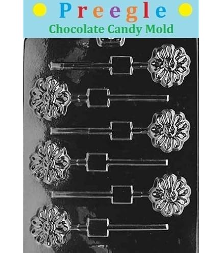 Tulip Flower Lollipop Chocolate & Soap Mold - PETG Plastic Mold, DIY Craft Mold, Includes Instructions