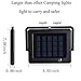 Fineed Solar Rechargeable Camping Lantern Lights Outdoor, Portable Solar Lantern with USB Charger, Car Charger & Compass for Hiking and Camping, Black