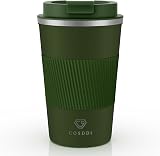 CS COSDDI Travel Mugs Insulated Stainless Steel 380 ml Green A