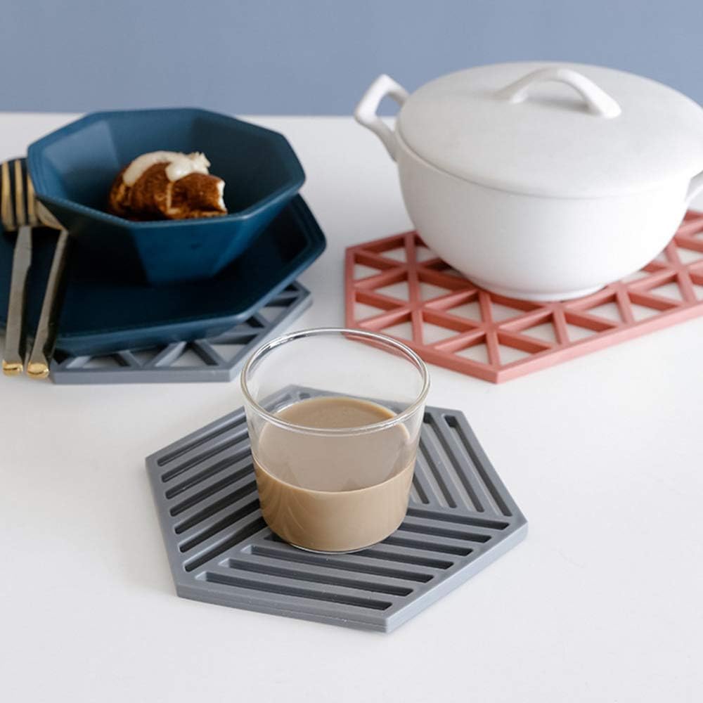 Heat Resistant placemat Silicone Trivet Mats for Hot Potpanhot Dishes