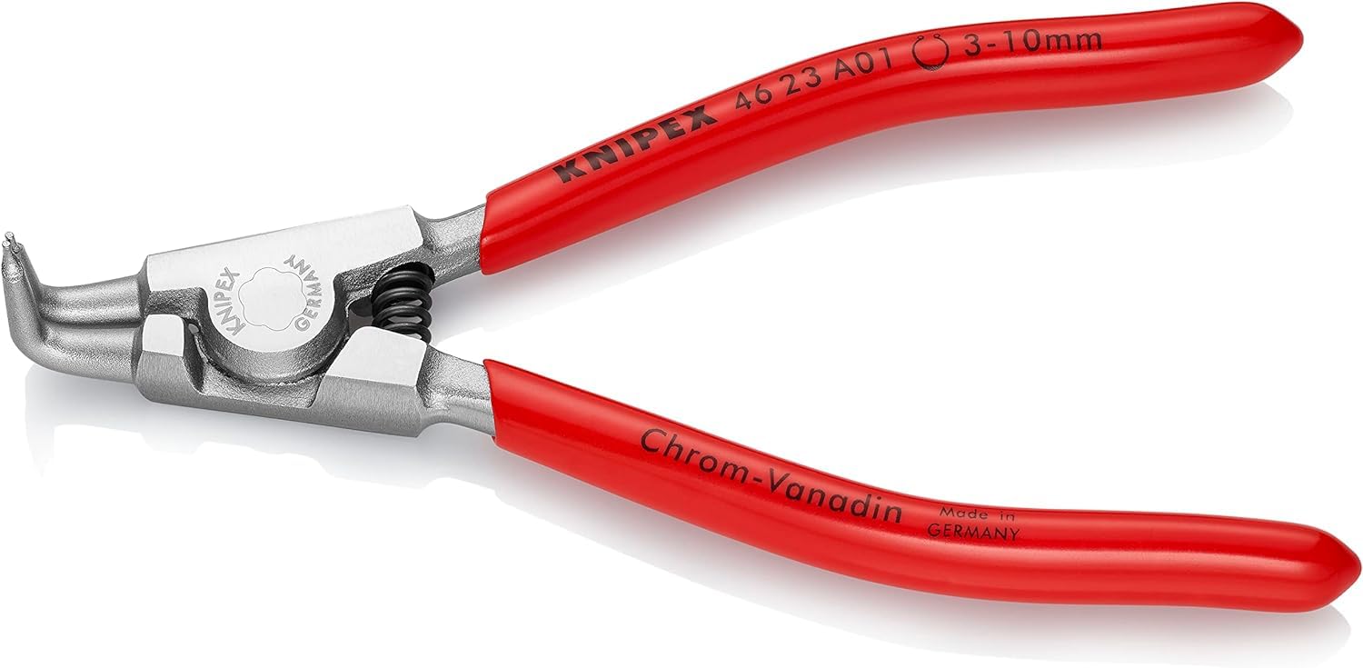 KNIPEX Circlip Pliers for External Circlips on Shafts Chrome-Plated with Plastic Coating 125 mm, 46 23 A01