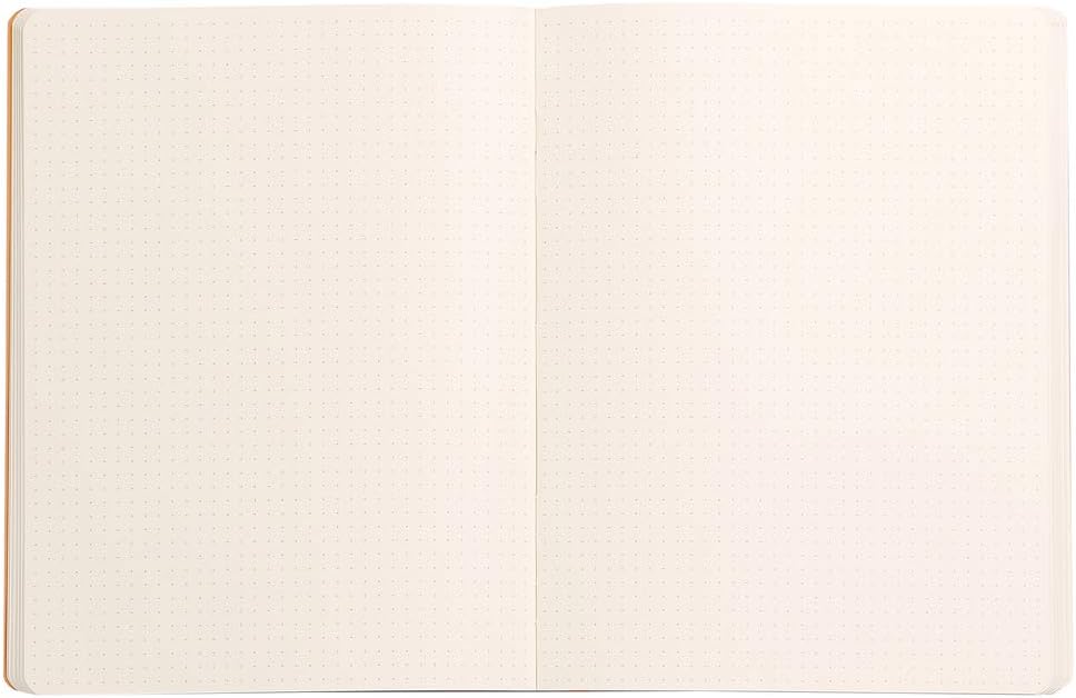 RHODIA 117566C, Jonquille Soft Notebook, 19x25 cm, Dot Dot, 160 pages, 90g Ivory Clairefontaine Paper, Bookmark - Image 3