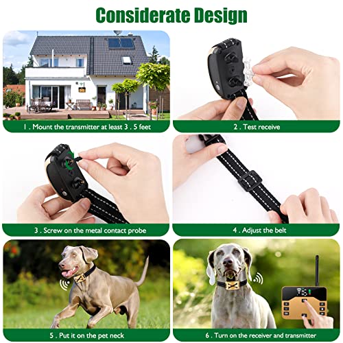 BHCEY 2023 Wireless Dog Fence, Electric Wireless Fence Training Collar