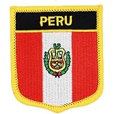 Ruoming Peru Flag Patches | 1 PCS, Iron On or Sew On, Embroidered, Tactical Military National Peru Patch