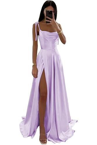 Fu Jiang Satin Bridesmaid Dresses for Women Long Corset Prom Dress
