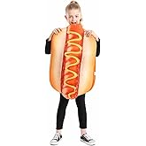 Seasons Halloween Hot Dog Costume for Kids, Funny Food Costume Cosplay One Size