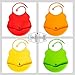 Pack of 4 Silicone Baby Bibs - RAINBOW Collection! Baby Bibs - Best Baby Shower Gift, Bibs for Baby Boys & Girls, Newborns Gift- 100% Food Grade Silicone Bibs, Waterproof Bibs, Dishwasher Safe Tested