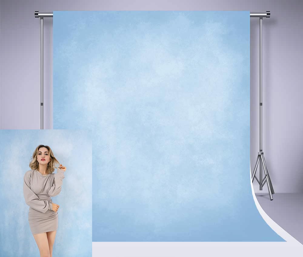 Kate Backdrops 1.5x2.2m Water Blue Texture Photography Background Baby Blue Abstract Photo Booth Backgrounds Microfiber Portrait Backdrops for Real Shooting — image 1