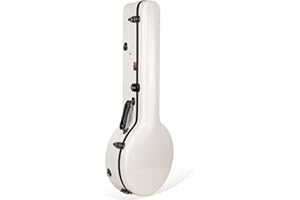 Crossrock Fiberglass Case with TSA Lock for Mastertone Banjo-Milky White(CRF2020MBJMW)