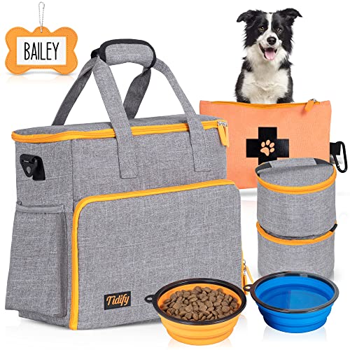 Dog Travel Bag Airline Approved Travel Set for Dog and Cat Tote Organizer with Multi Function