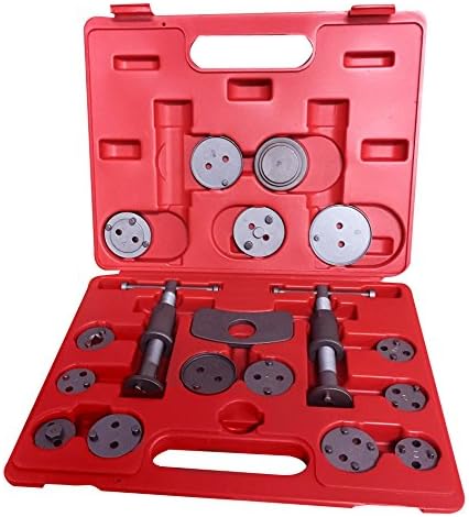 Kauplus 18 Piece Wind Back Brake Kit Break Caliper wind Back Tool Set Disc Brake Caliper Piston Pad Car Wind Back Tool Kit Wind Back Disk Break Pad Replacement Tool Kit