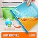 Carpe Reusable Silicone Food Storage Bag (4) + Silicone Mitten + Scrubber Sponge | Eco-friendly Reusable Ziplock Bags for Sandwich, Sous Vide, Snack, Lunch| Freezer, Dishwasher Safe