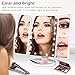 BESTOPE Makeup Mirror with Lights, 7X/5X Magnification Vanity Mirror with 21 LED Lights, 180° Rotation Trifold Touch Screen Cosmetic Mirrors and Dual Power Supply