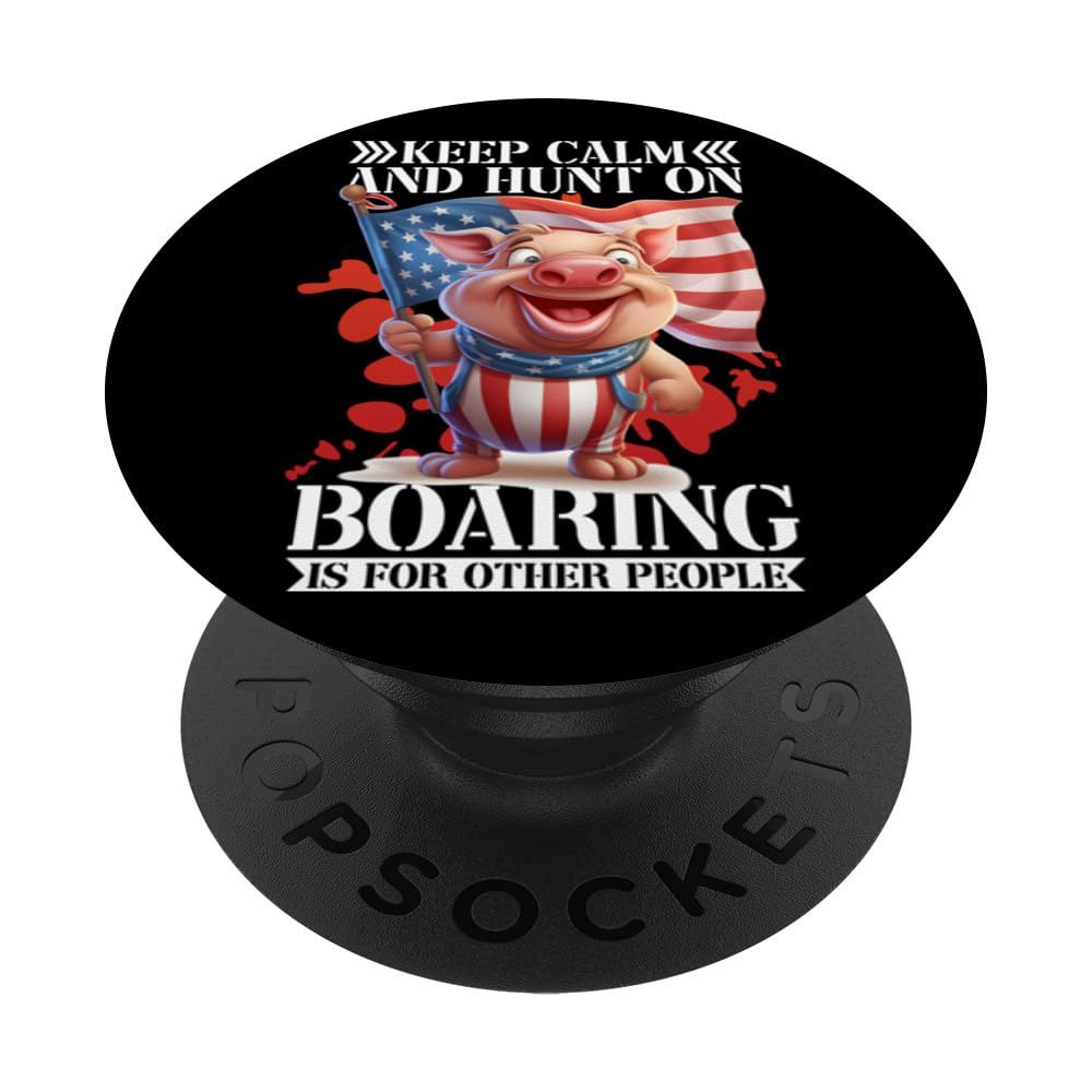 Hog Removal Technician Quote for Wild Hog Hunting PopSockets Swappable PopGrip