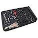IMAGE Carbon Steel Bonsai Tool Set 10-Pc Master Professional Shear and Brush Kit with Tool Roll Wires in Heavy Duty Nylon Case