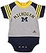 Michigan Wolverines 3pc Creeper Bib Booties Set Gray