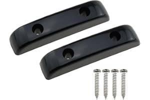 Heyous 2PCS Black Bass Thumb Stand Finger Stand Precision Bass Jazz Bass Bridge Guitar Thumb Rest Armrest Padding for Precision Bass Jazz Bass Bridge Guitar With Screws