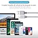 QIANXIANG Phone Charger,5 Pack (3FT x2 6FT x2 10FT) Extra Long Nylon Braided USB Charging and Syncing Cord Compatible iPhone X/8/8 Plus/7/7 Plus/6s/6s Plus/6/6 Plus/5/5S/5C/SE/iPad(Gray White)