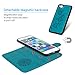 Compatible with iPhone 7 Case, iPhone 8 Wallet Case Embossed Mandala Florals PU Leather TPU Shock Bumper Detachable Magnetic Case Slot Wallet Wrist Strap Folio Cover for iPhone 7 & iPhone 8 Blue