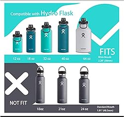 Vmini Spout Lid, Compatible with Hydro Flask Wide
