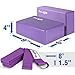 Yes4All Yoga Blocks and Strap Set – Yoga Foam Block 9x6x4 inch (Set of 2) and Yoga Strap with D-Ring – Yoga Blocks and Yoga Stretching Strap (Purple)