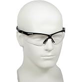 Nemesis Bifocal Safety Glasses - Black Frame Clear Lens, Neck Cord, and Lens Cleaning Bag