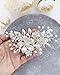 Wedding Hair Accessories Bridal Hair Comb Pearl Silver and White Floral Hair Pin Headpiece - For Brides and Bridesmaids