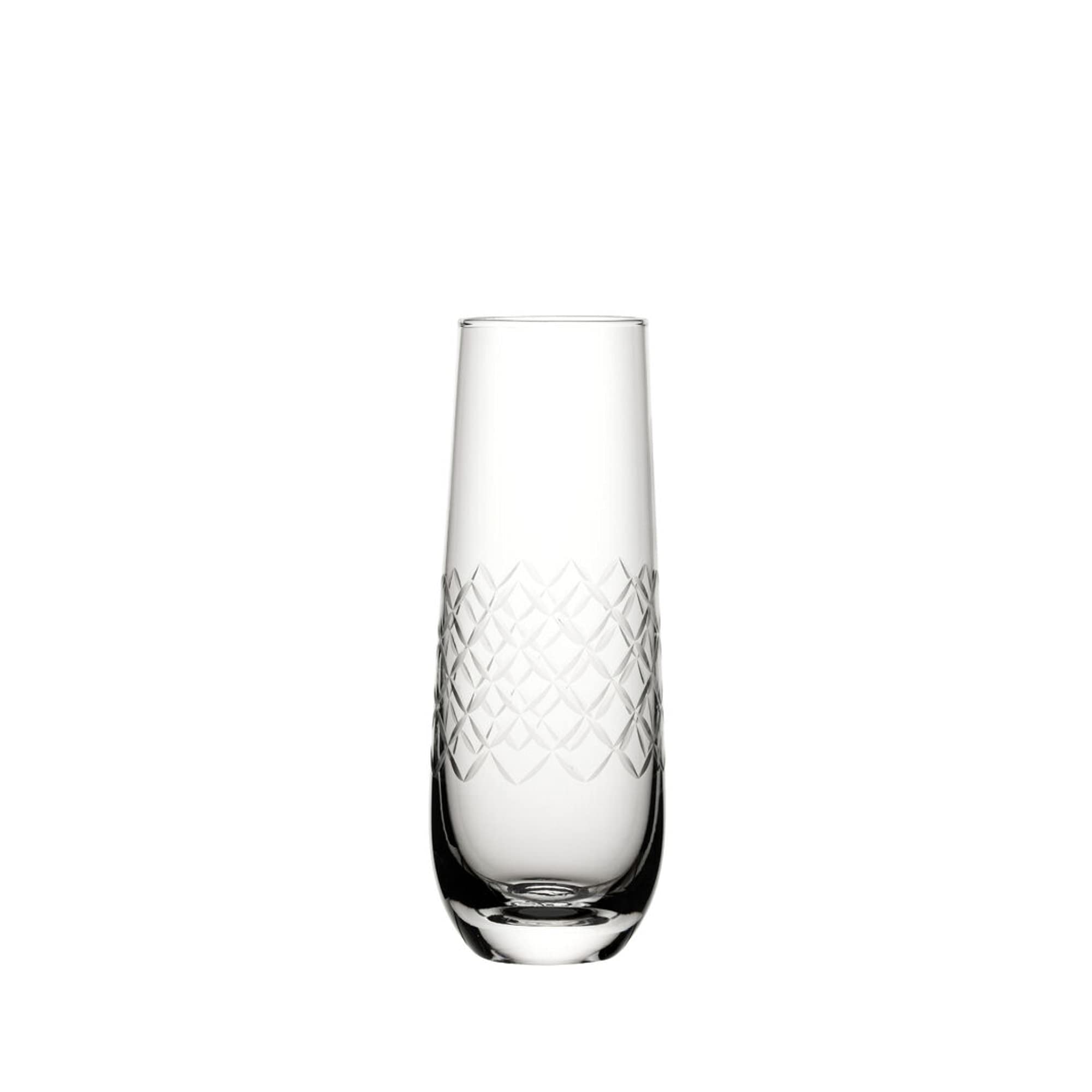 Utopia Raffles Diamond Champagne Glasses 300ml (Pack of 6)