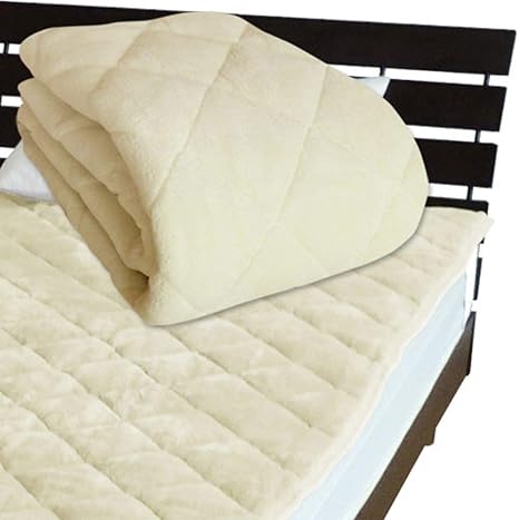 Amazon 敷パッド ベッドパッド シーツ メーカー直販 とろけるような肌触り ふわふわ敷きパッド クイーン 160 5cm アイボリー ベッドパッド 敷きパッド オンライン通販