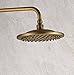 Traditional Antique Brass Finish Rain Style Showerhead Solid Brass Waterfall Shower Head