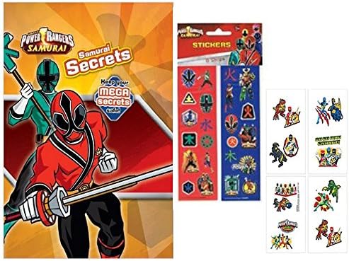 Power Rangers "Samurai Secrets" Keep your Secrets Safe Activity Book! Plus Bonus Power Rangers Samurai Stickers &amp; Tattoos!