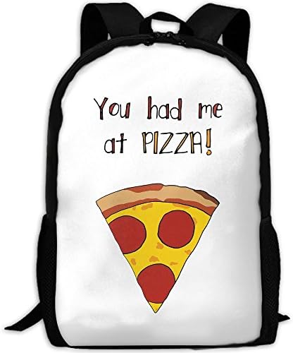 Adult Shoulder Bag Boy's Backpacks Girl's Satchel Schoolbags Traveling Bags You Had Me At Pizza Print