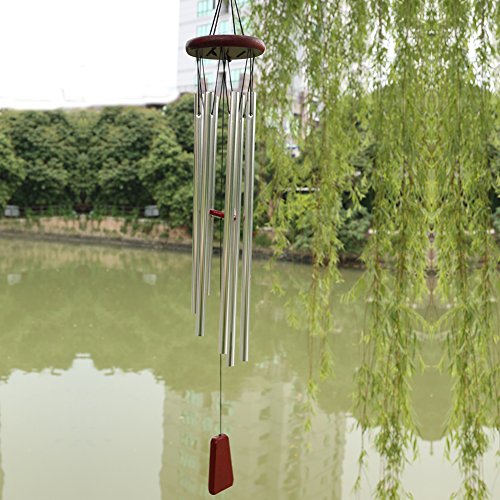Beautiful Tune Wind Chimes Outdoor, 28" Amazing Grace Wind Chimes 6 Long Aluminum Tubes, Perfect Decor for Garden, Patio, Balcony Outdoor & Indoor - Thumbnail 4
