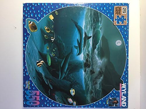 Roseart Brand Corkboard 550 Piece Jigsaw Puzzle Dolphin Moon by Wyland